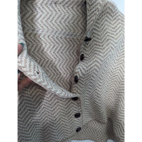 Aran Woollen Mills Heritage Herringbone Wool Poncho Cape Made in Ireland NWT OS - Picture 10 of 10